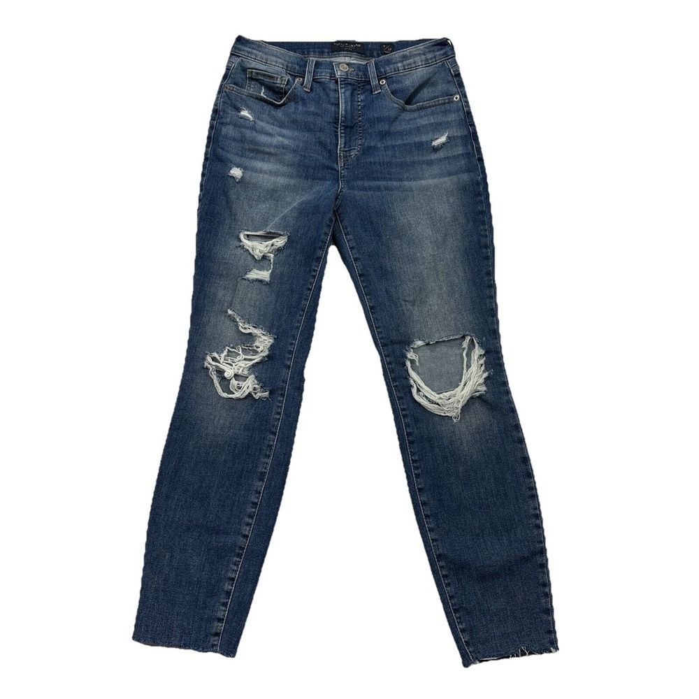 Lucky Brand Women's Jeans Holes Destroyed High Rise Skinny Bridgette Ankle 6/28